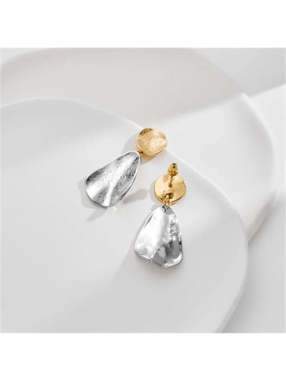 Women's Geometric Chunky Dangle Earring Trendy Gold Plated Earrings